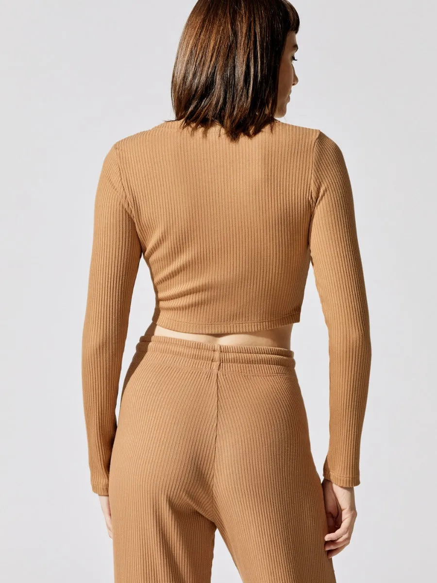 Ali Crop V Cardigan - Dune sold by Carbon38 product image thumbnail 2