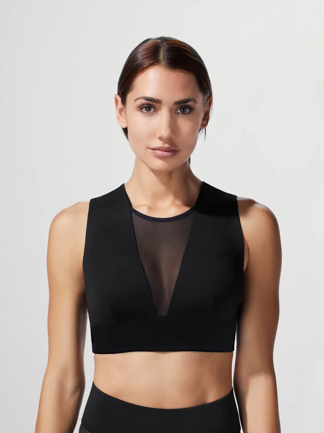 Polaris Long Line Bra - BLACK sold by Carbon38