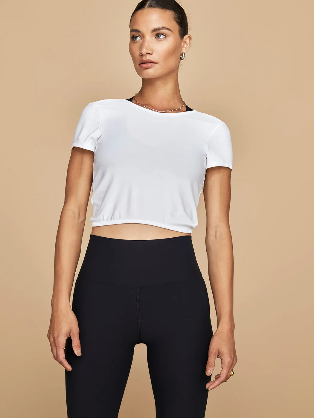 Featherweight Twist Out Cropped Tee - Cloud White sold by Carbon38 product image thumbnail 2