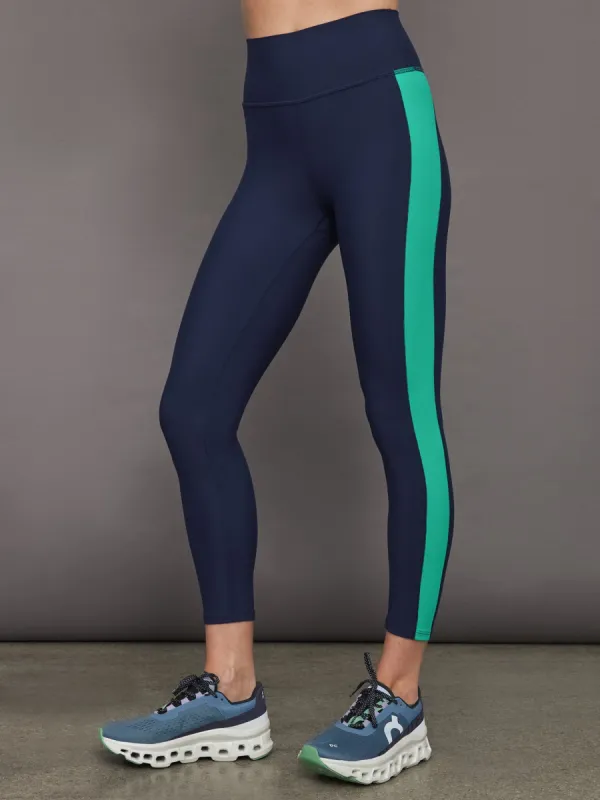 Colorblock Legging in Melt - Navy/ Digital Green sold by Carbon38