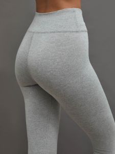 LIGHT HEATHER MELT WRAP BRA + LEGGING sold by Carbon38