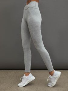 LIGHT HEATHER MELT WRAP BRA + LEGGING sold by Carbon38