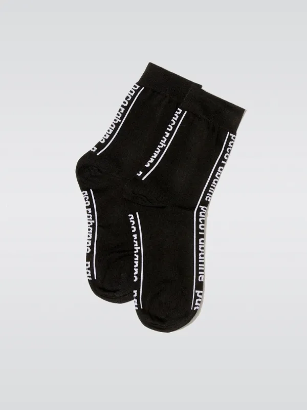 Tex Crew Socks - Black-White sold by Carbon38