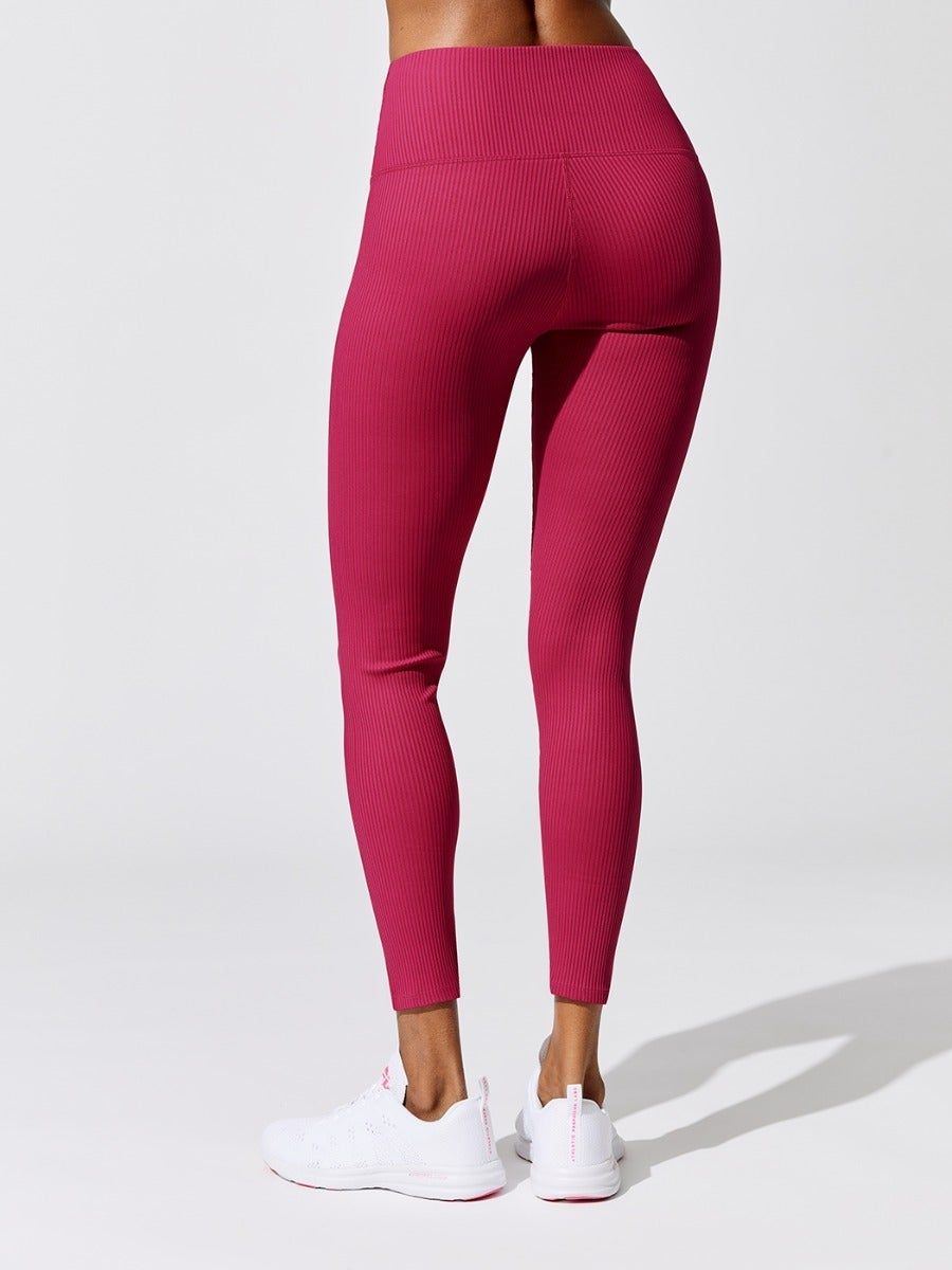 Ribbed Regular Rise 7/8 Legging - Berry sold by Carbon38 product image thumbnail 3