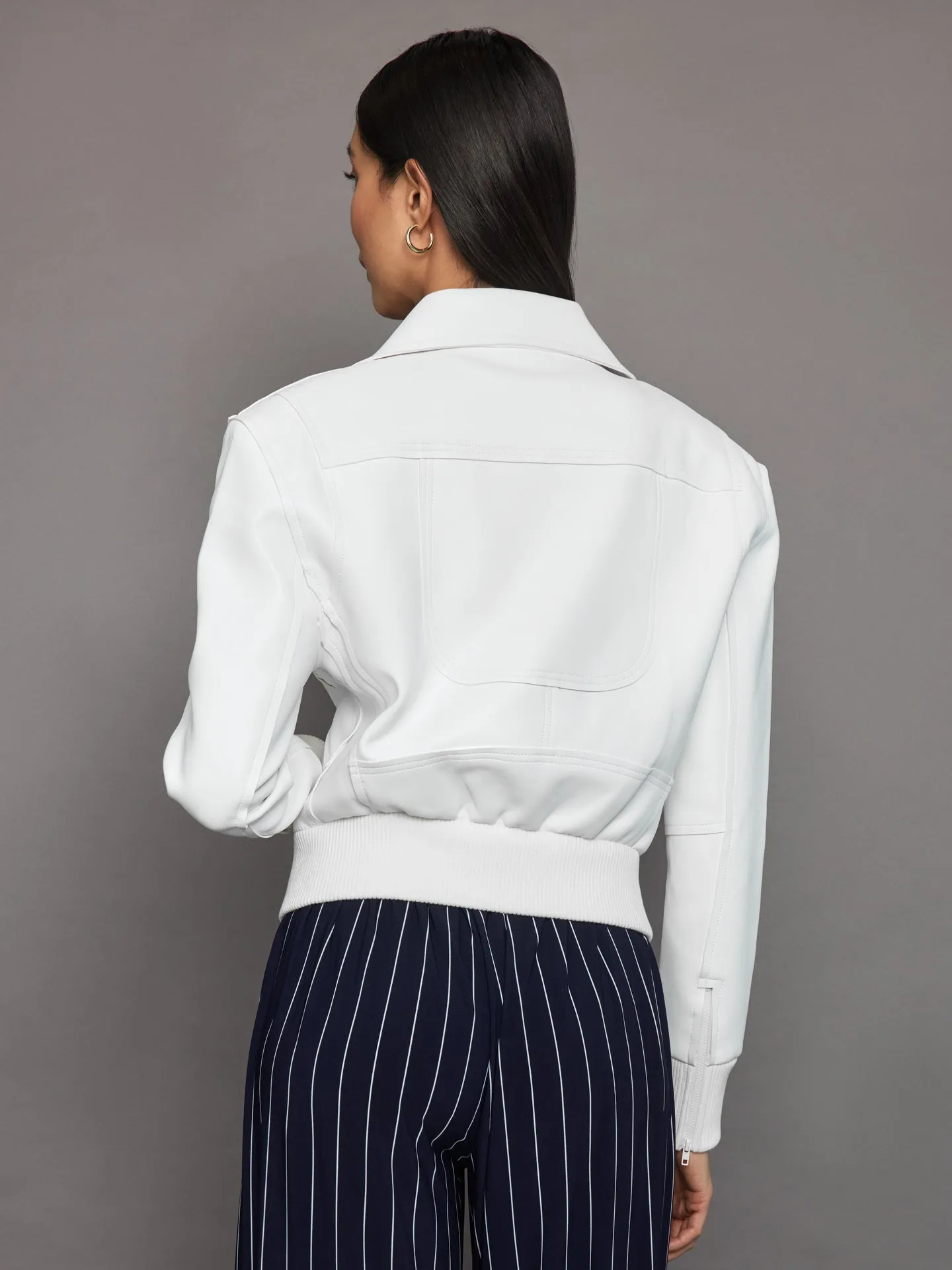 Mini Moto Jacket - Snow White sold by Carbon38 product image thumbnail 2