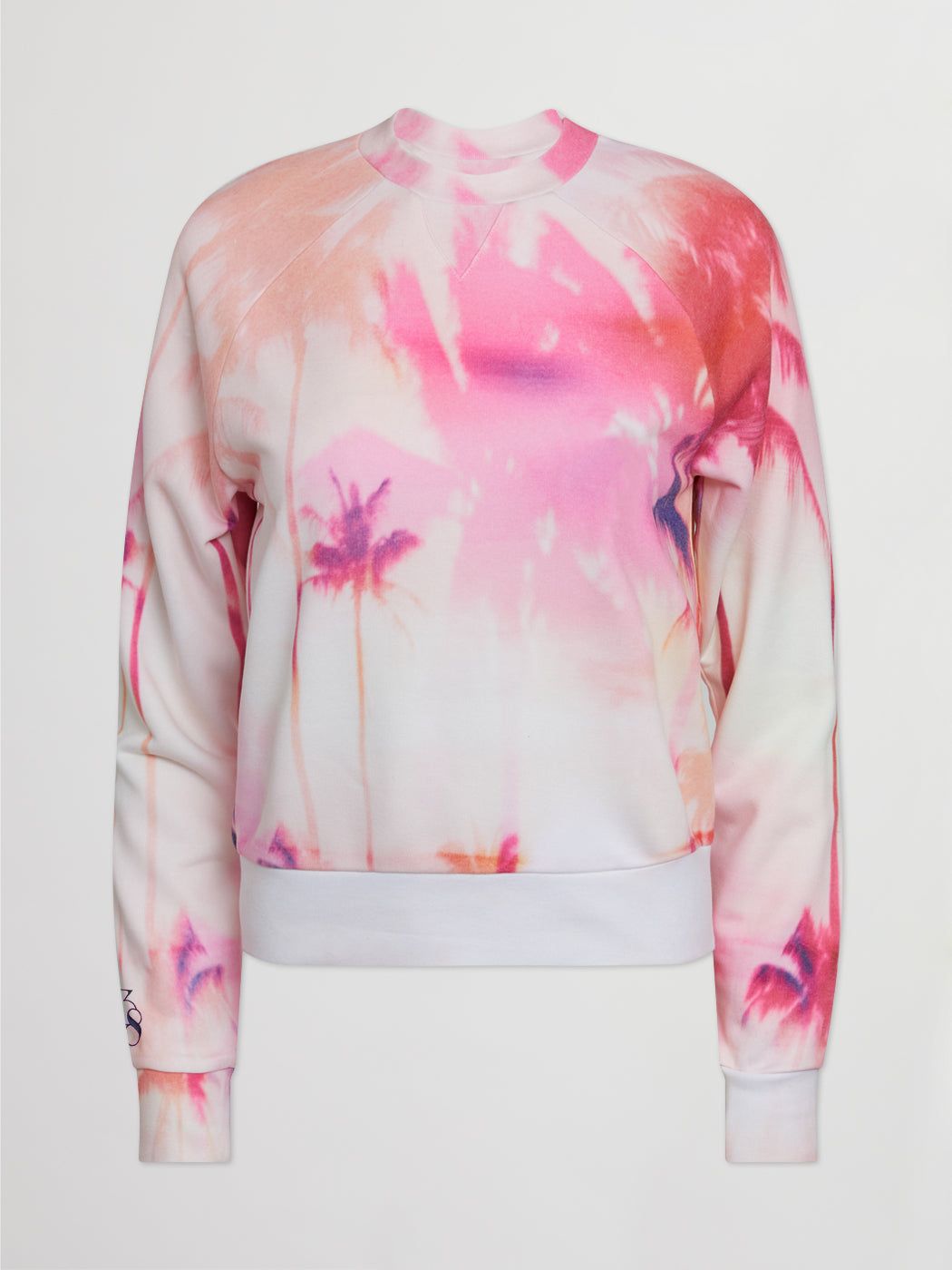 Palm French Terry Crew Sweatshirt - Pink Palms sold by Carbon38 product image thumbnail 5