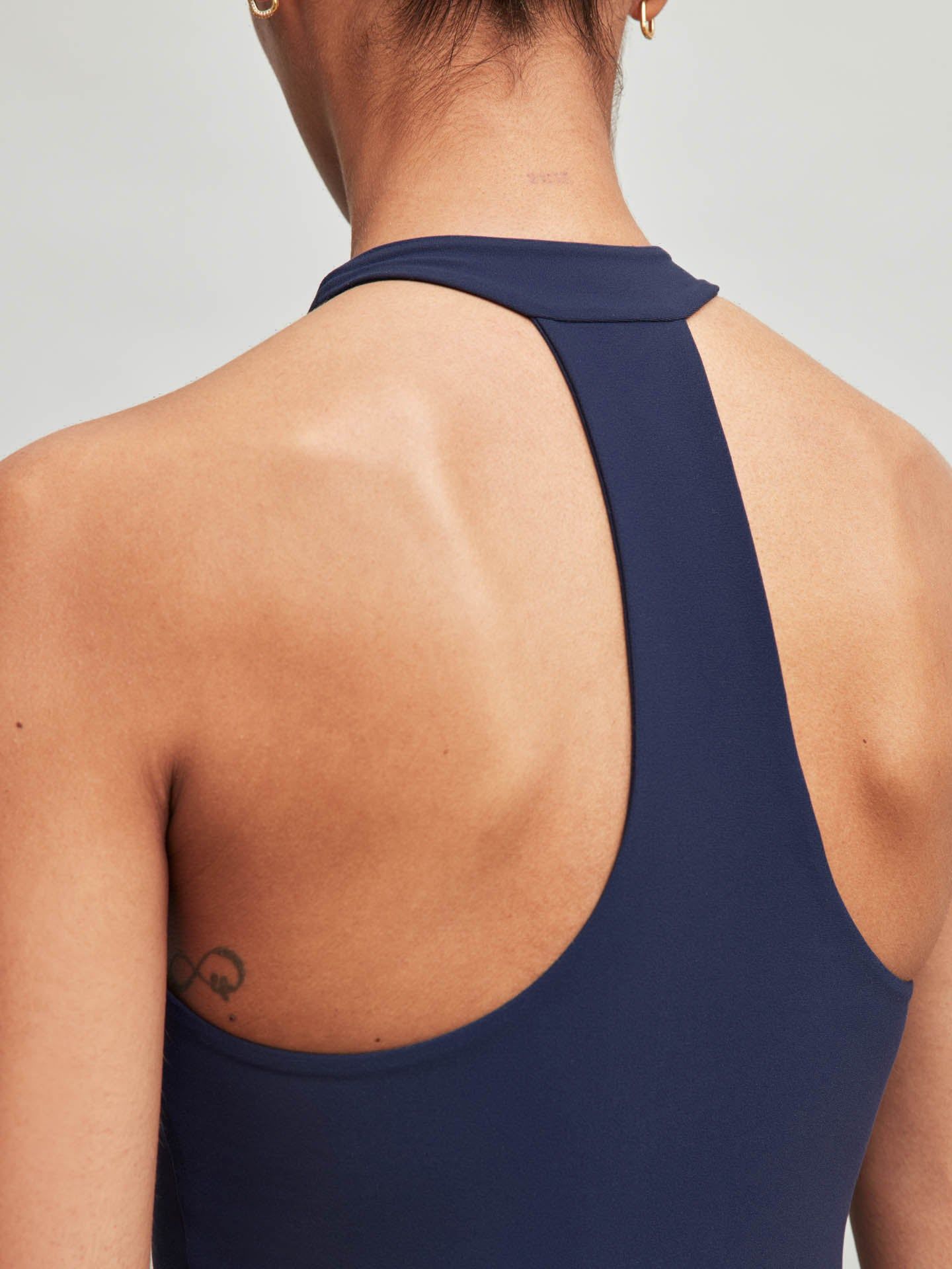 SLEEVELESS MOCK NECK TOP IN MELT - NAVY sold by Carbon38 product image thumbnail 3