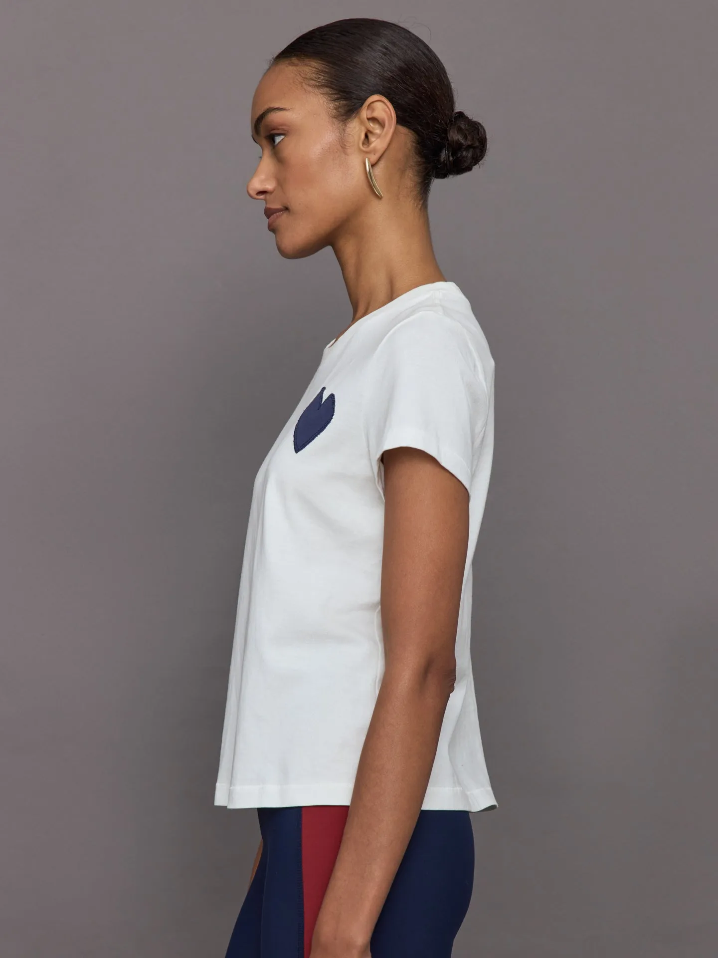 Suke Tee Contrast Imperfect Heart Tee - White sold by Carbon38 product image thumbnail 4