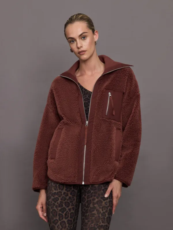 Myla Zip Through Jacket - Hot Chocolate (red) sold by Carbon38