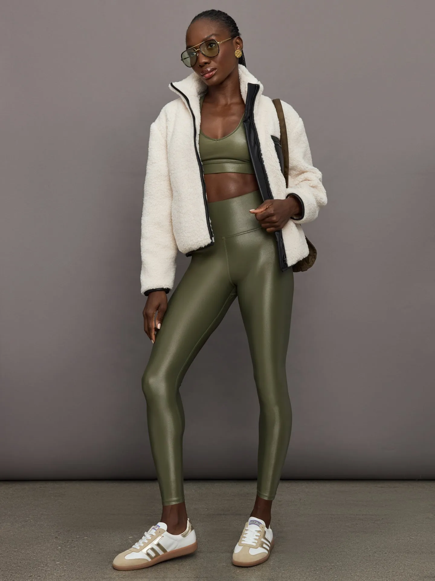 High Rise Full-Length Legging in Takara Shine - Olive sold by Carbon38 product image thumbnail 2