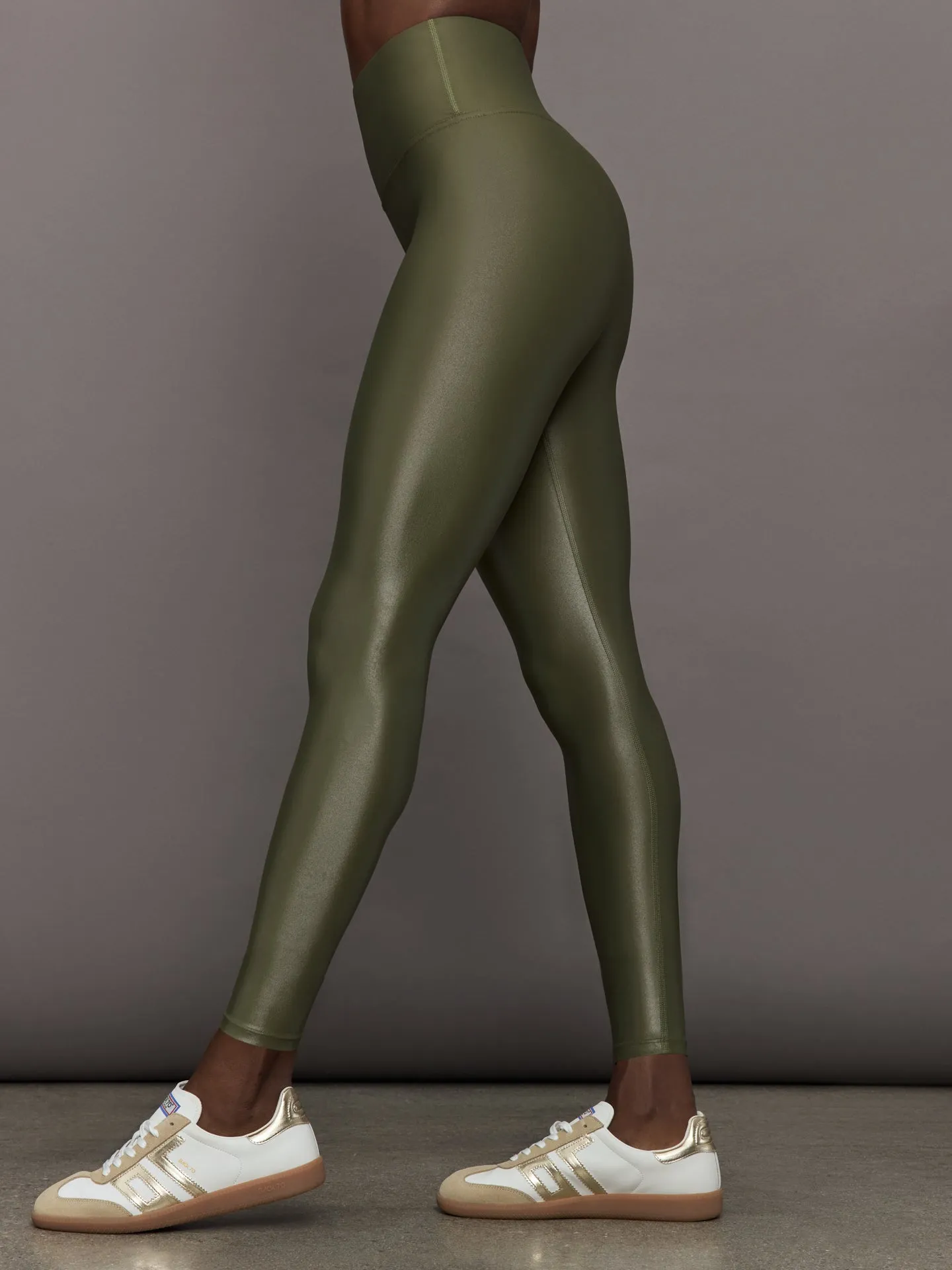 High Rise Full-Length Legging in Takara Shine - Olive sold by Carbon38 product image thumbnail 3