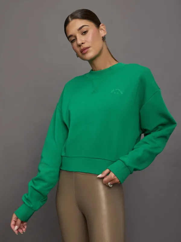 Drifter Dominique Crew - Green sold by Carbon38