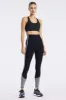 Center Stage Color Block Pro Fleece Legging - Black/white Herringbone sold by Carbon38