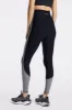 Center Stage Color Block Pro Fleece Legging - Black/white Herringbone sold by Carbon38