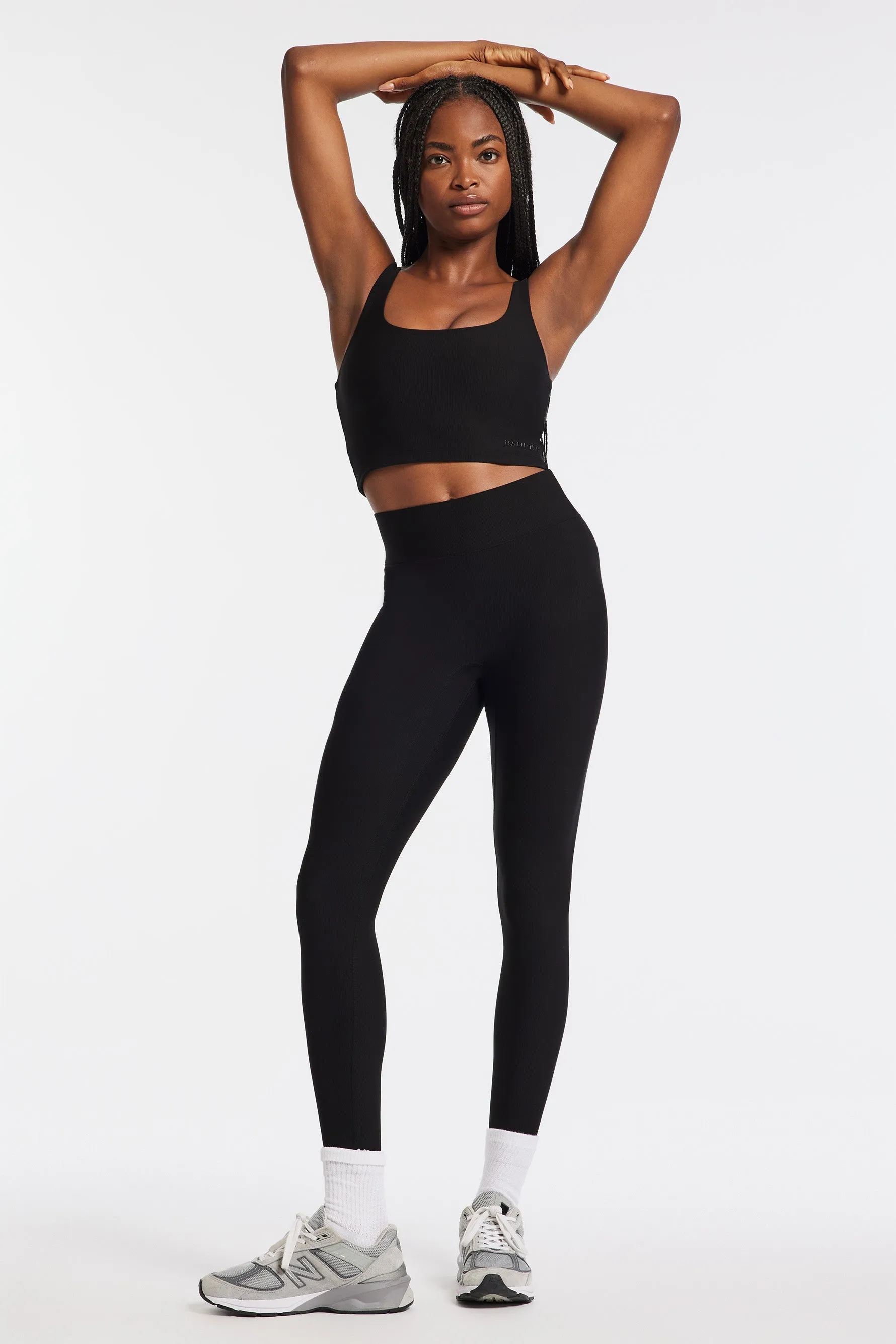 Rib Tempo Crop Bra - Black Rib sold by Carbon38 product image thumbnail 5