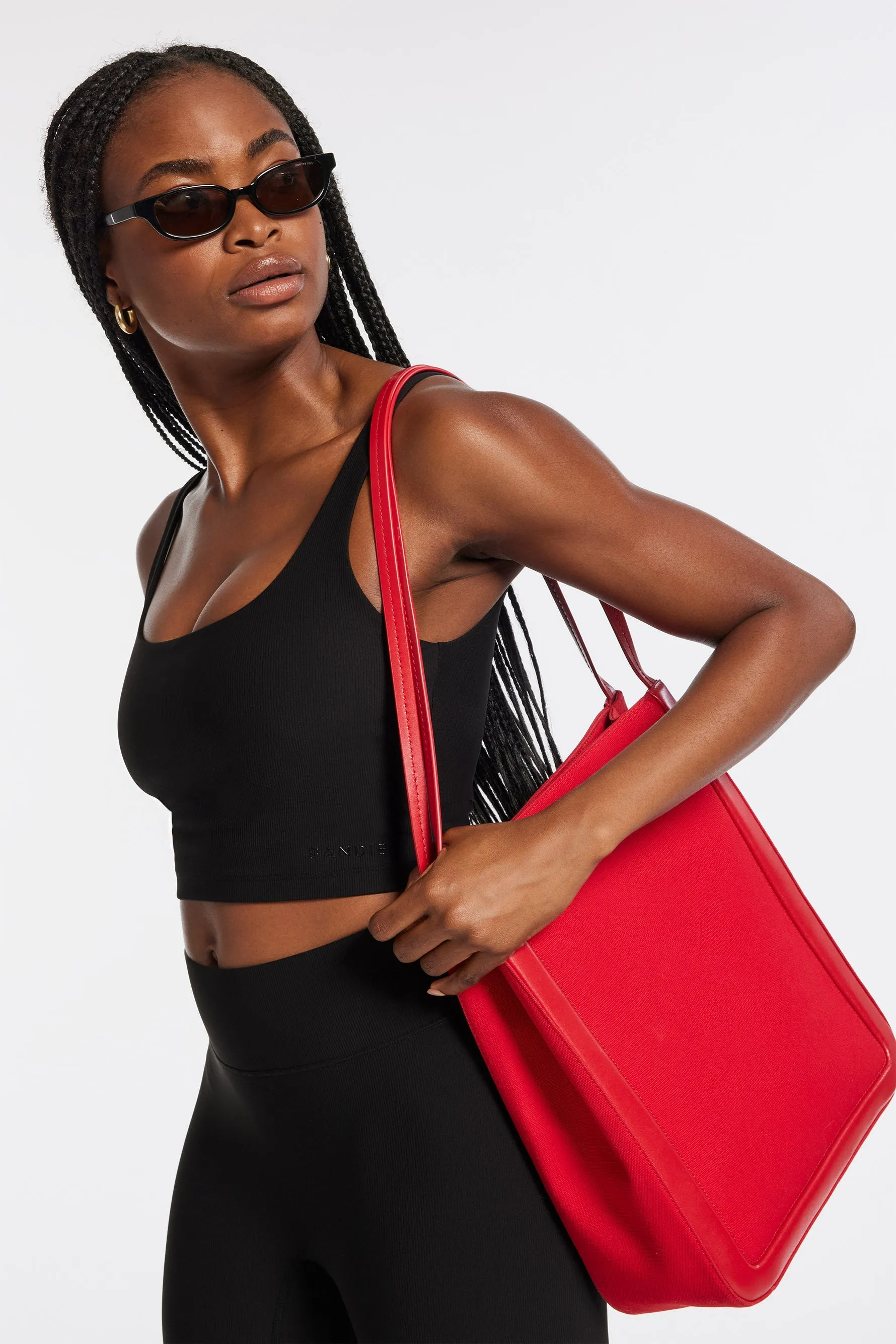 Rib Tempo Crop Bra - Black Rib sold by Carbon38 product image thumbnail 3