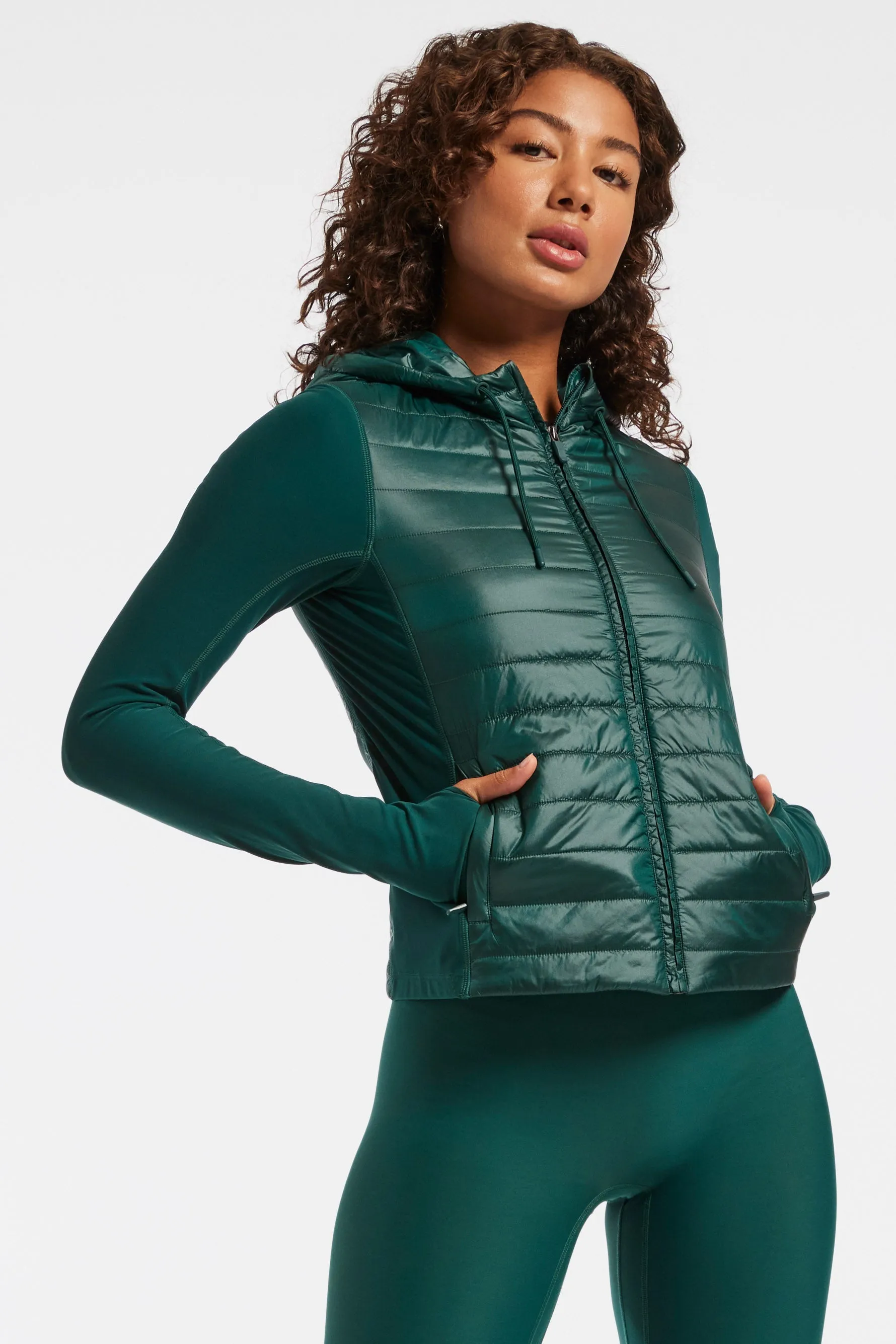 Pro Fleece Mix Puffer Full Zip Jacket-Botanical Garden sold by Carbon38