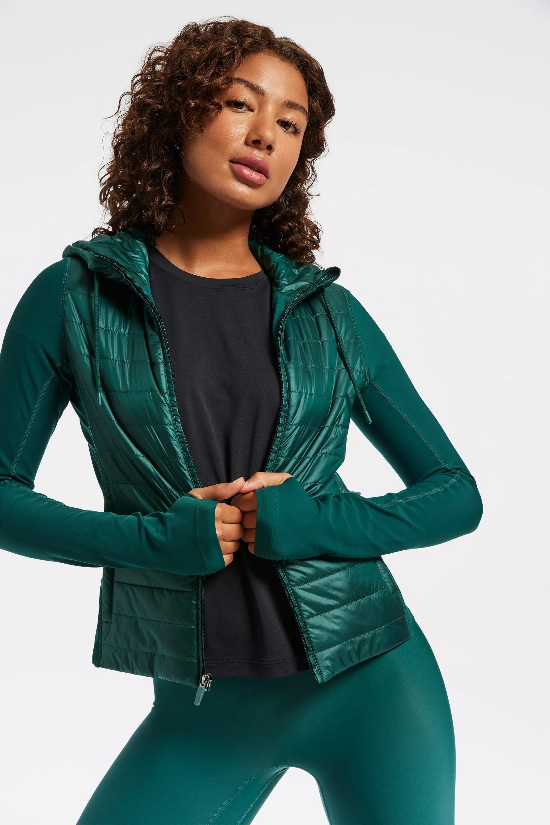 Pro Fleece Mix Puffer Full Zip Jacket-Botanical Garden sold by Carbon38 product image thumbnail 2