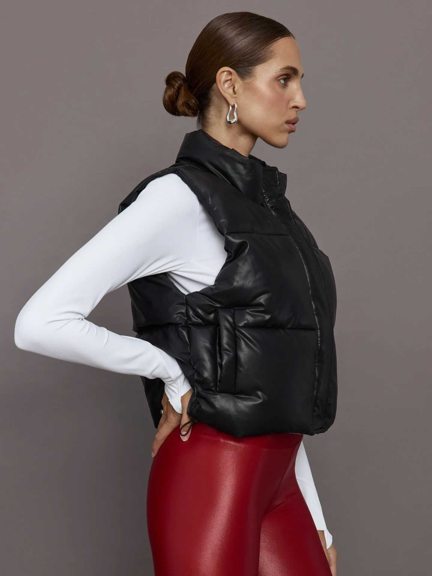 Quilted Puffer Vest - Black sold by Carbon38 product image thumbnail 3