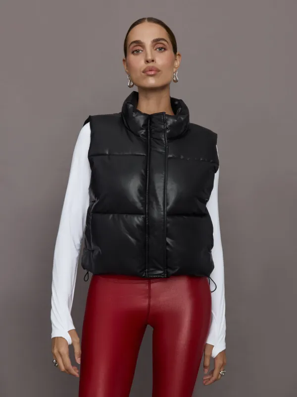 Quilted Puffer Vest - Black sold by Carbon38