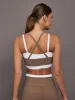 Double Layered Contrast Bra in Melt - Caribou/ White sold by Carbon38