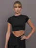 Crop Tee - Black sold by Carbon38