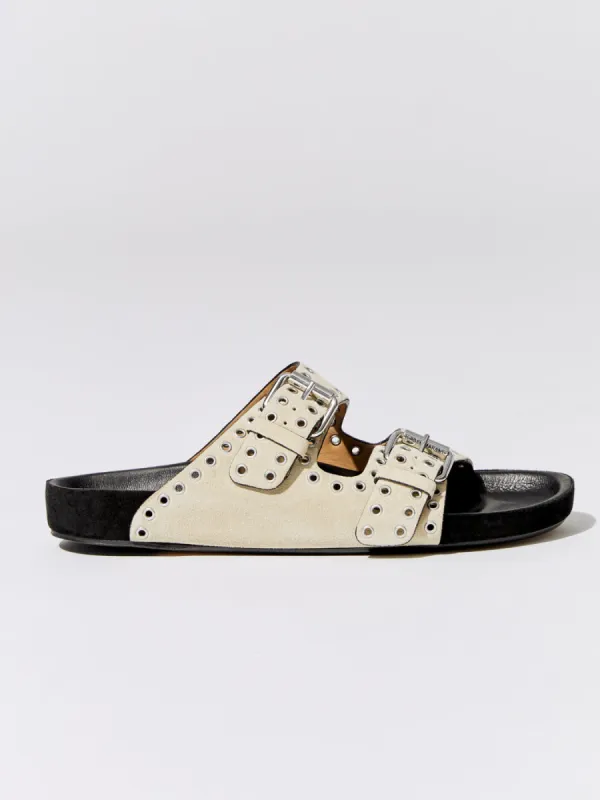 Lennyo Buckle Slide - Ecru sold by Carbon38