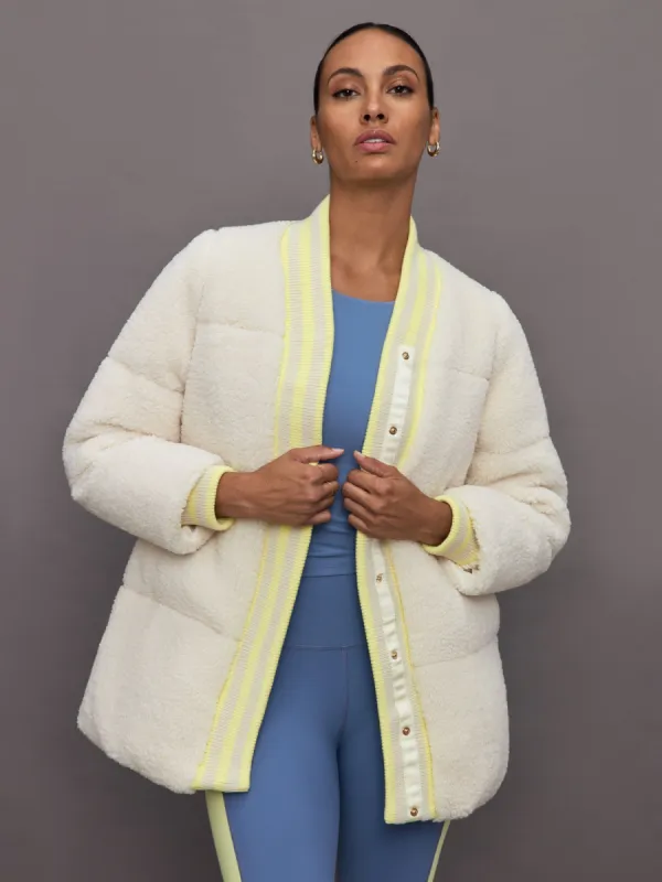 Sherpa Puffer Jacket - Natural Sherpa sold by Carbon38