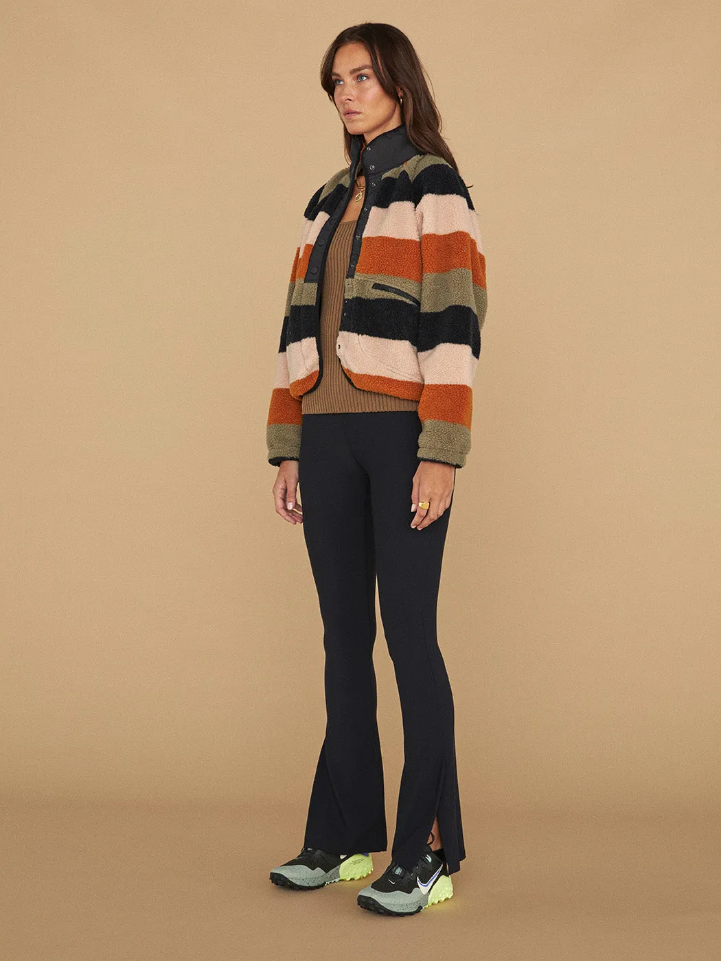 Hit The Slopes Printed Fleece Jacket - Honey Mallow Combo sold by Carbon38 product image thumbnail 4