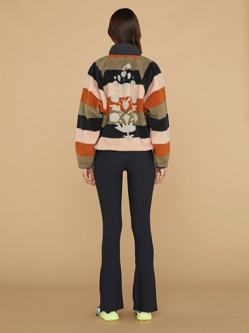 Hit The Slopes Printed Fleece Jacket - Honey Mallow Combo sold by Carbon38 product image thumbnail 5