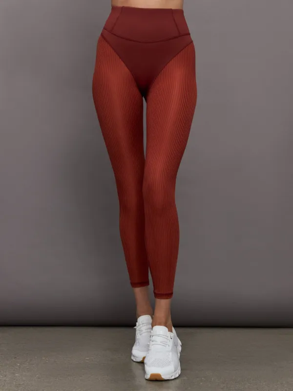 Ambient Ribbed Legging - Terracotta sold by Carbon38
