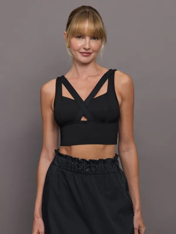 Feline Longline Bra - Black sold by Carbon38