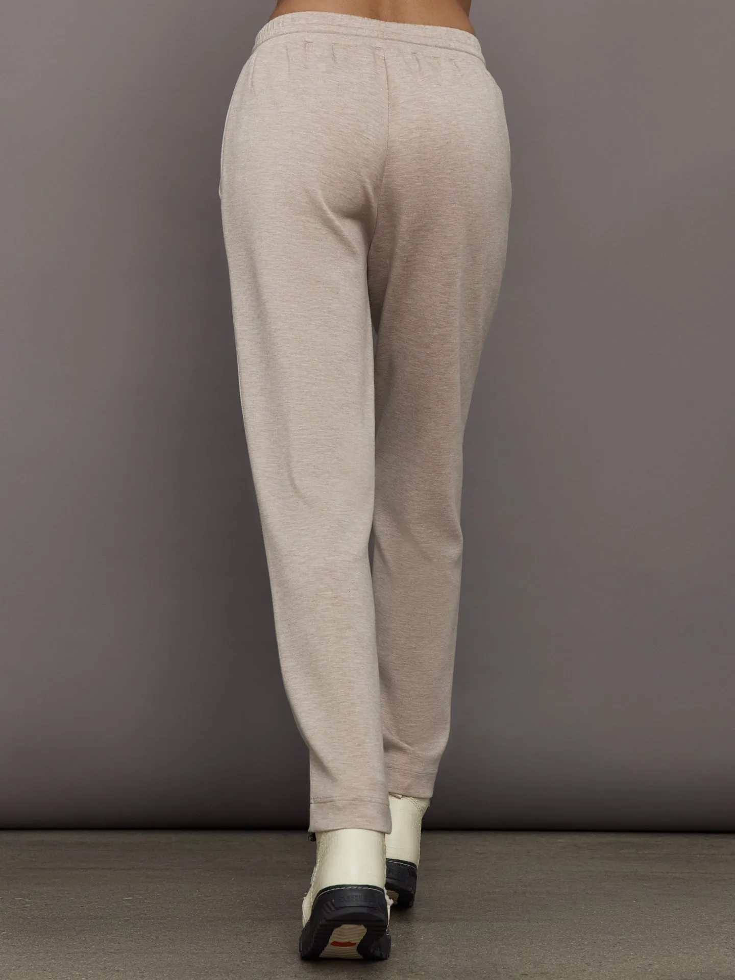 Tapered Leg Jogger in Interlock - Taupe Heather sold by Carbon38 product image thumbnail 4