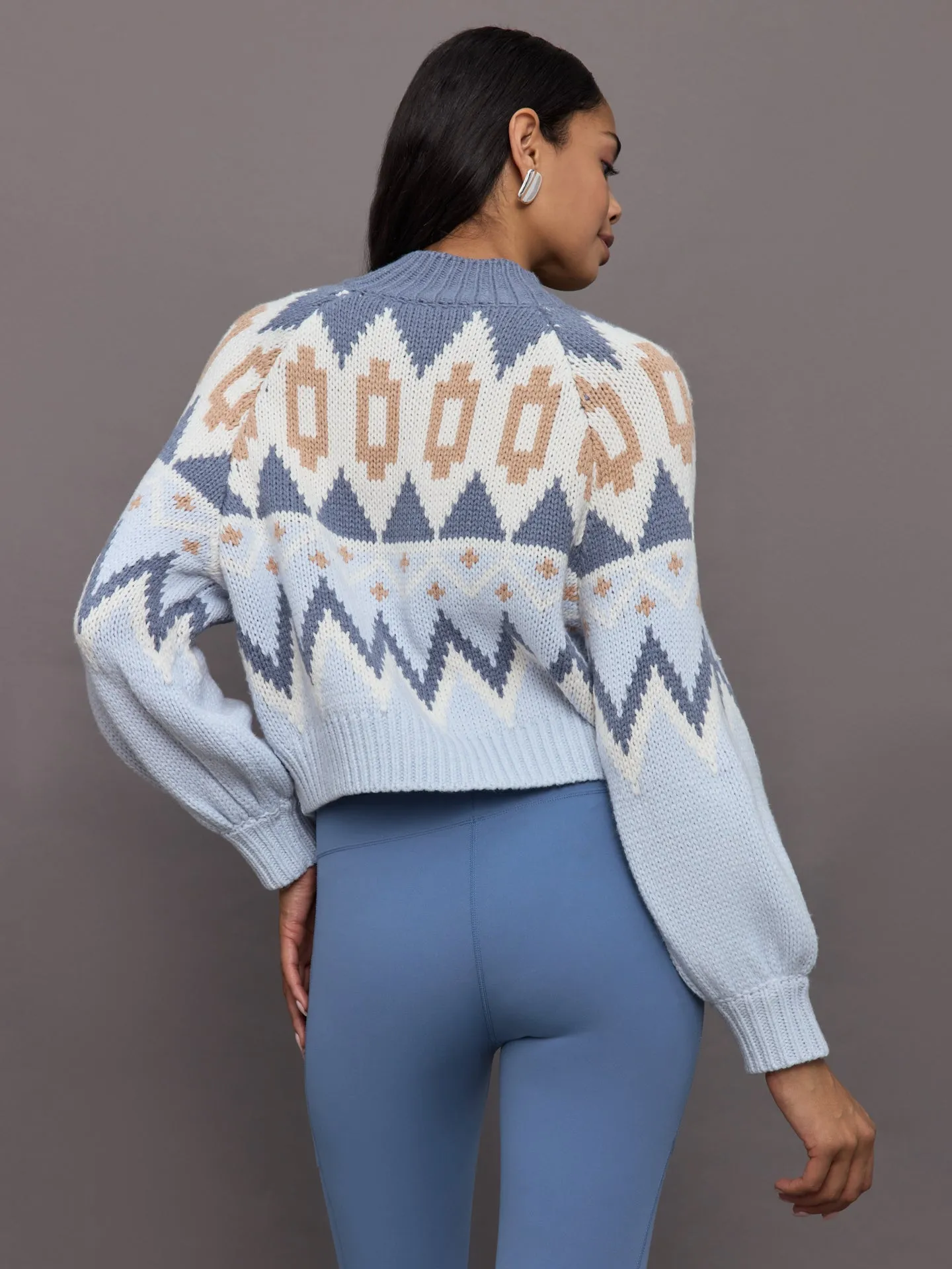 Victoria Fair Isle Zip Bomber Jacket - Arctic Ice Multi sold by Carbon38 product image thumbnail 4
