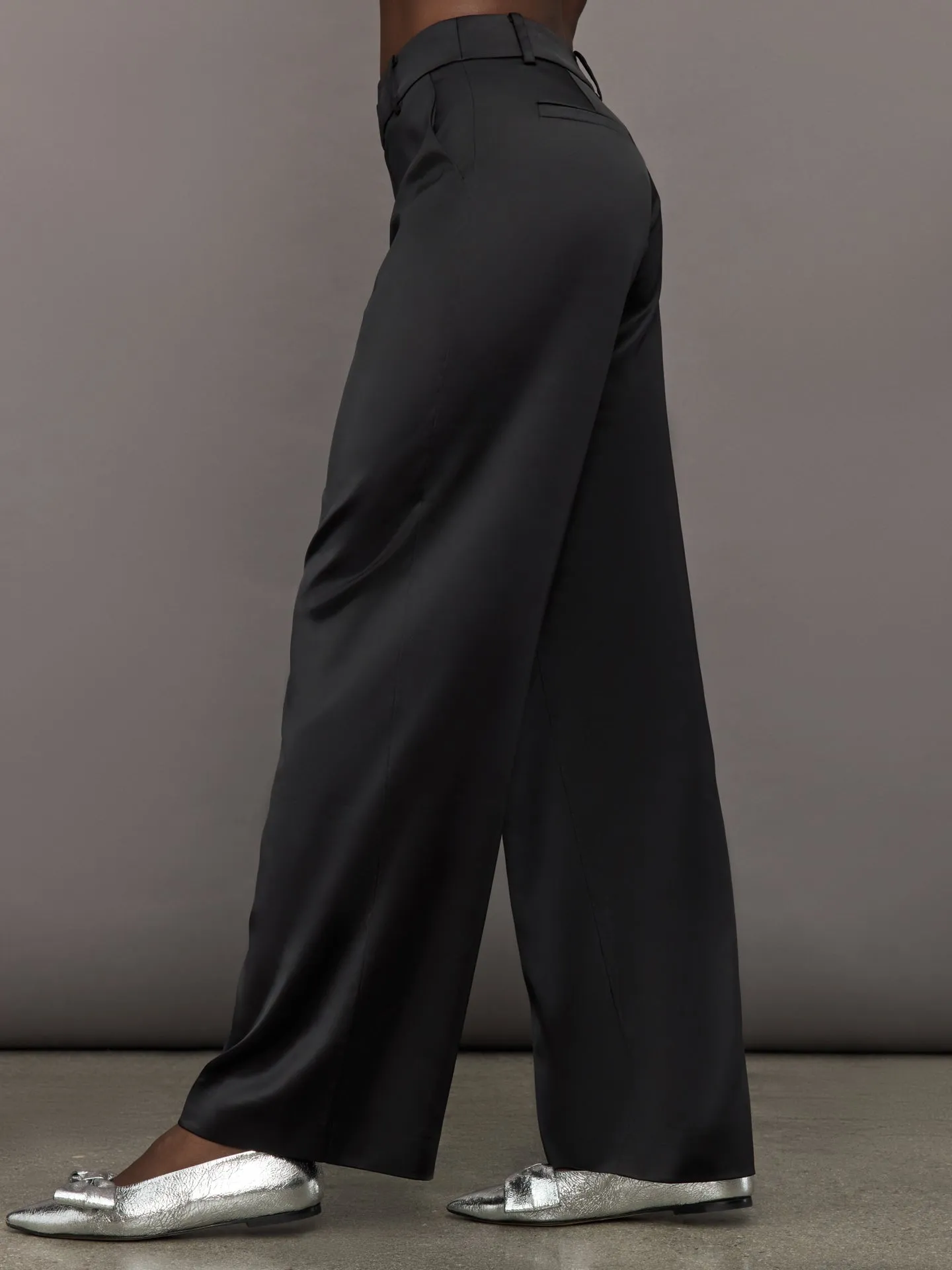 Satin Straight Leg Pant - Black sold by Carbon38 product image thumbnail 2