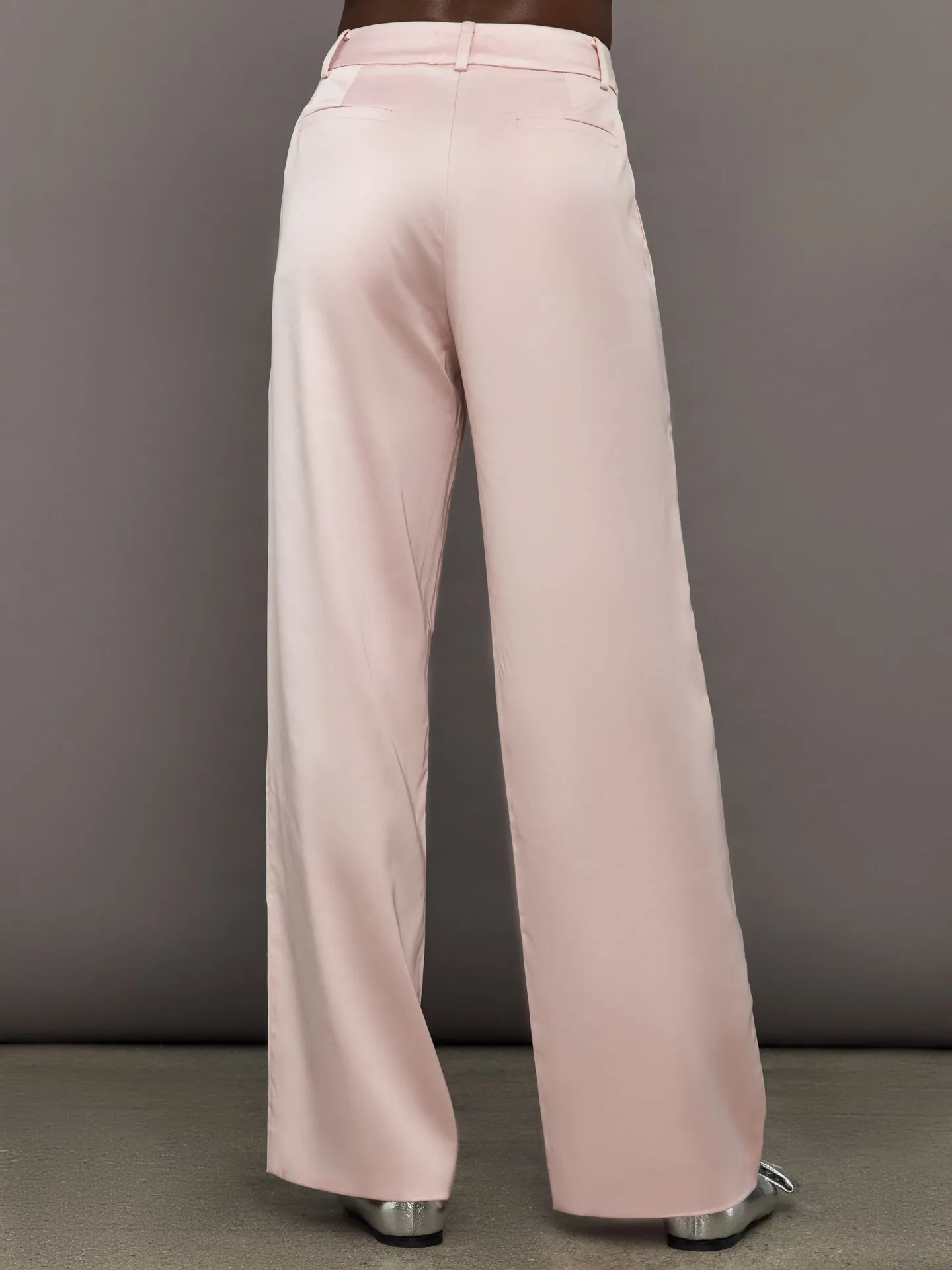 Satin Straight Leg Pant - Blush sold by Carbon38 product image thumbnail 4