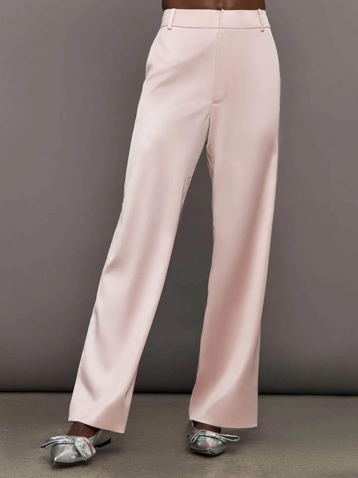 Satin Straight Leg Pant - Blush sold by Carbon38 product image thumbnail 3