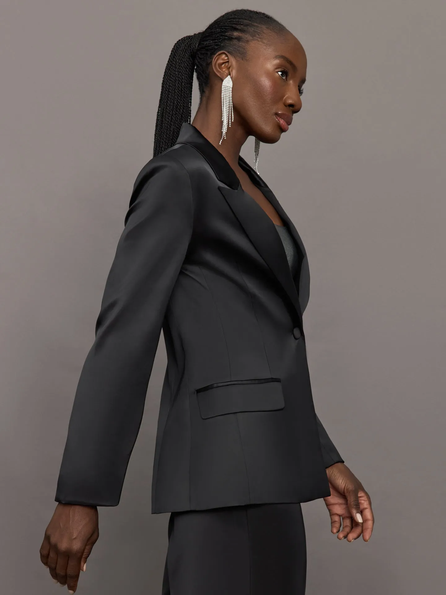 Satin Blazer - Black sold by Carbon38 product image thumbnail 4