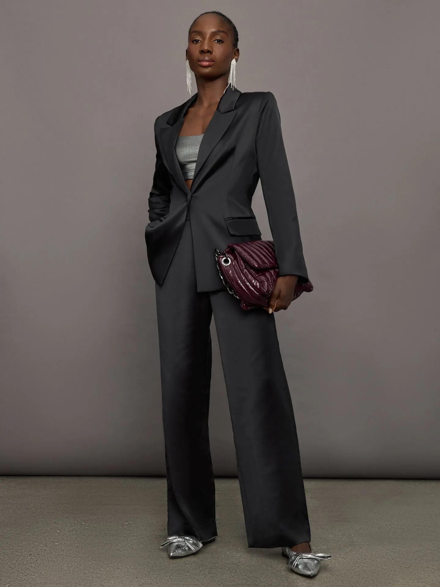 Satin Blazer - Black sold by Carbon38 product image thumbnail 2