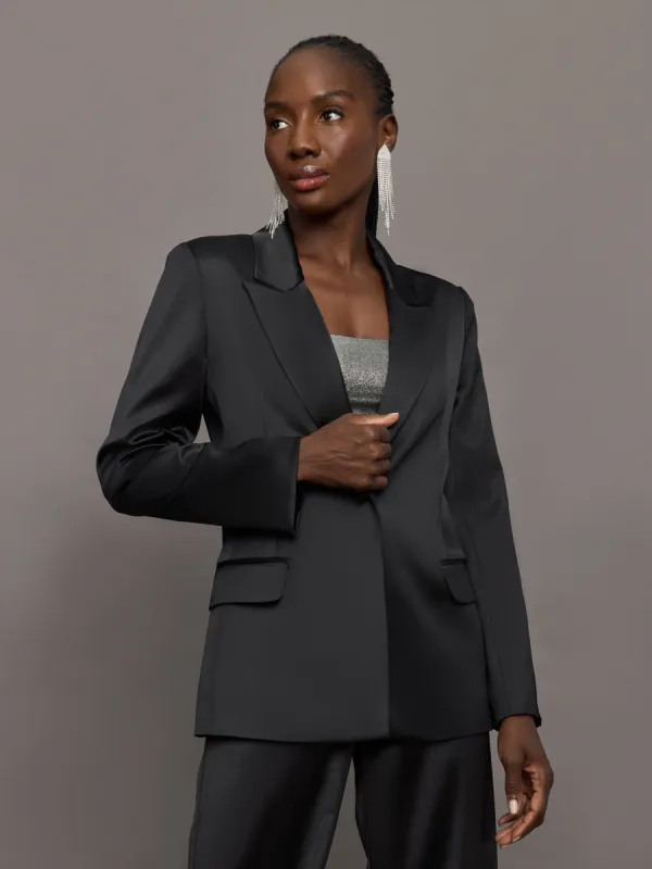 Satin Blazer - Black made by Carbon38