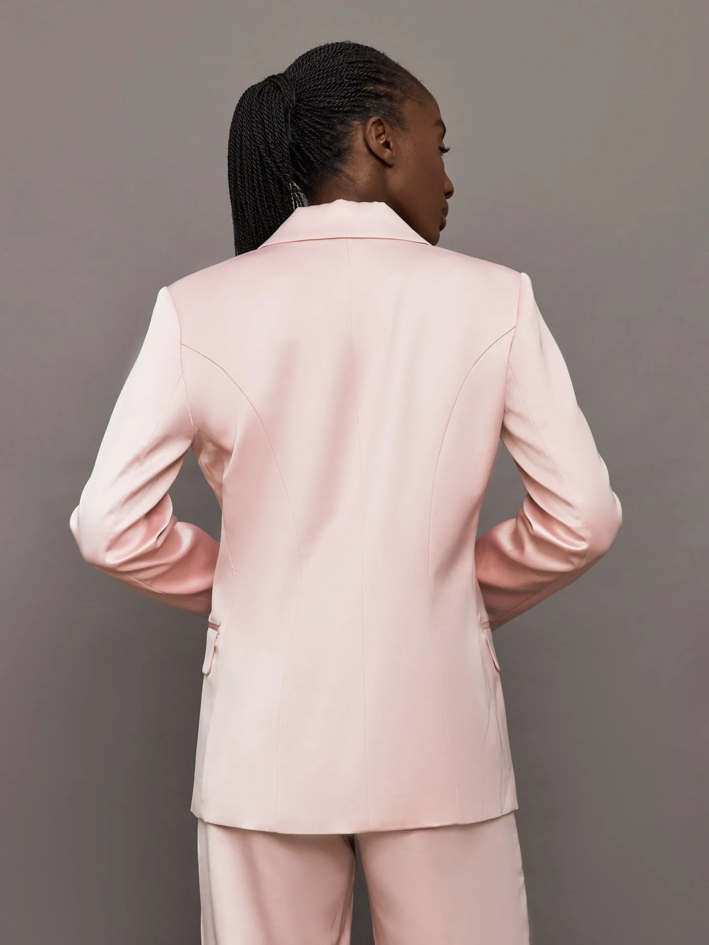 Satin Blazer - Blush sold by Carbon38 product image thumbnail 5