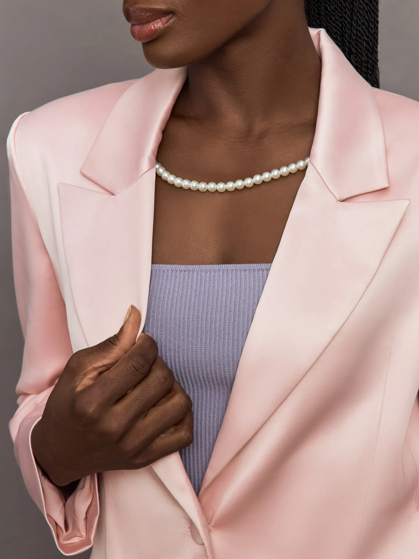 Satin Blazer - Blush sold by Carbon38 product image thumbnail 3