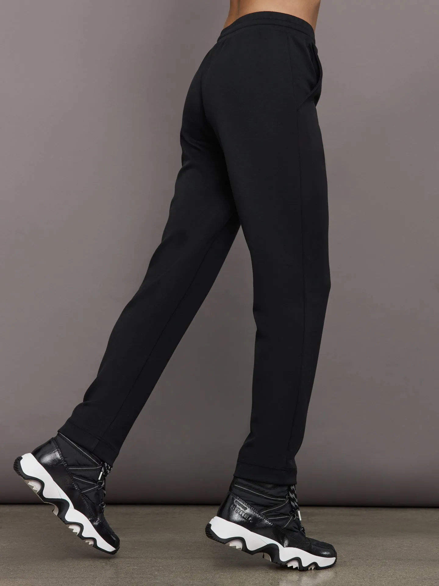 Tapered Leg Jogger in Interlock - Black sold by Carbon38 product image thumbnail 3