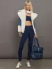 High Rise Legging in Ribbed Melt - True Navy sold by Carbon38