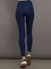High Rise Legging in Ribbed Melt - True Navy sold by Carbon38