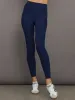 High Rise Legging in Ribbed Melt - True Navy sold by Carbon38