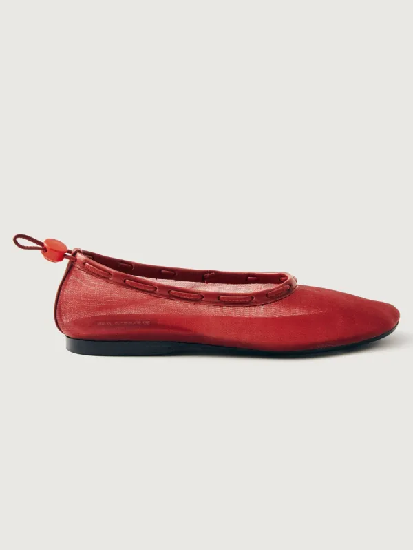 Gill Mesh Ballet - Red Mesh Leather sold by Carbon38