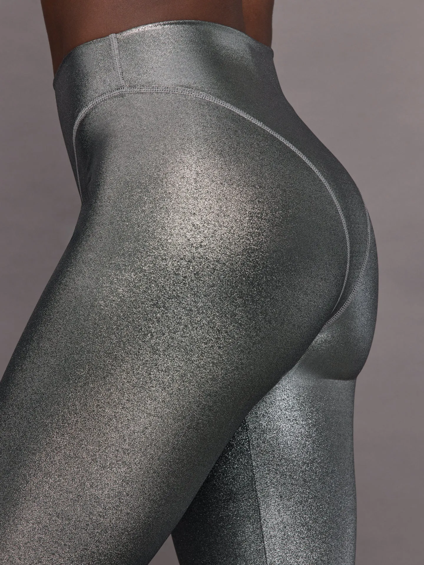 Liquid Metallic Legging - Metallic Silver sold by Carbon38 product image thumbnail 4