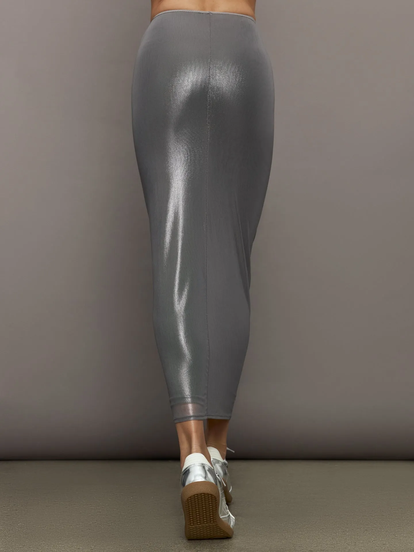 Silver Mesh Skirt - Grey Mesh sold by Carbon38 product image thumbnail 4