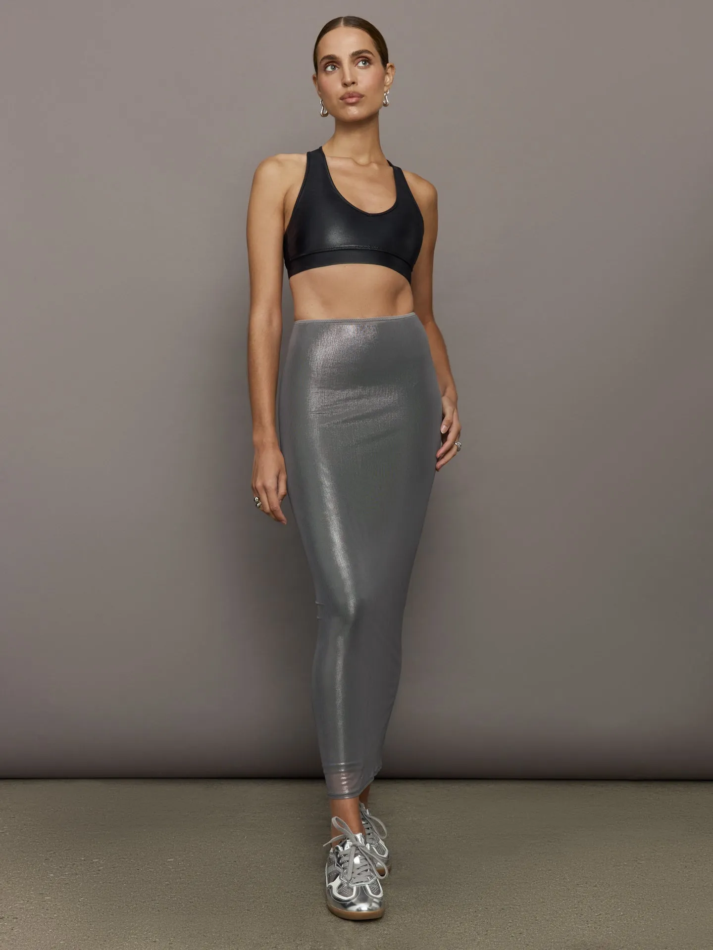 Silver Mesh Skirt - Grey Mesh sold by Carbon38 product image thumbnail 2